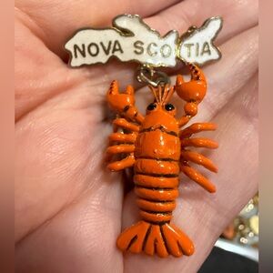 Nova Scotia Lobster Charm Brooch